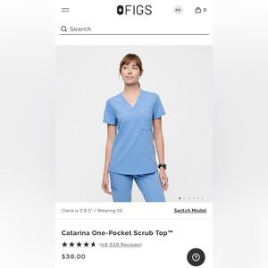 Figs Catarina One-Pocket Scrub Top